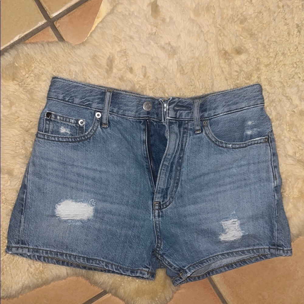 Calvin Klein Jeans Blue Denim Distressed Shorts Size 27 Like New